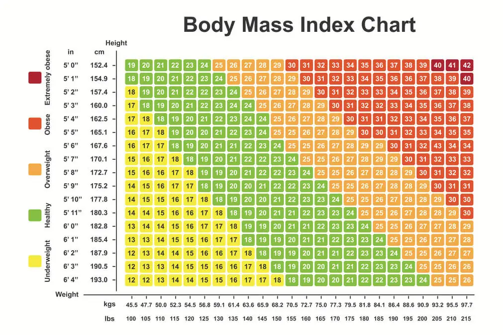 BMI Calculator Chart